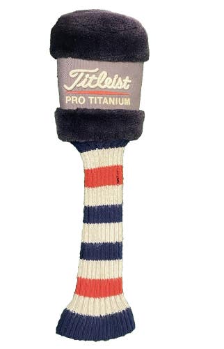 Titleist 975J Ti Plush Sock Driver Headcover Minor Wear With Small Hole in Sock