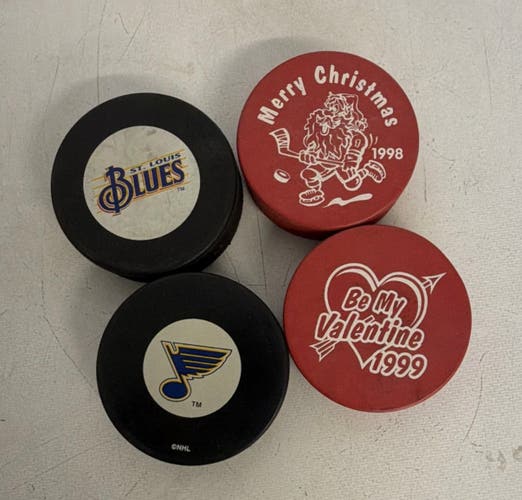 NHL St. Louis Blues Officially Licensed Trench Mfg Memorabilia Pucks