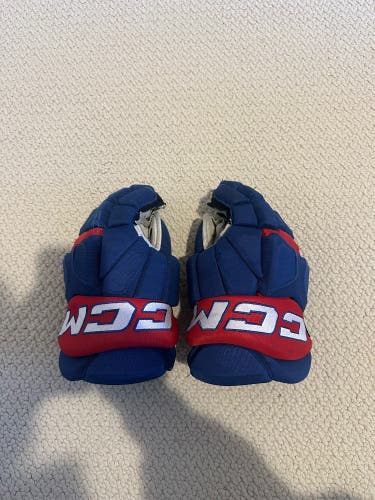 CCM HG95C Gloves Red and Blue 13" Pro Stock (Used)