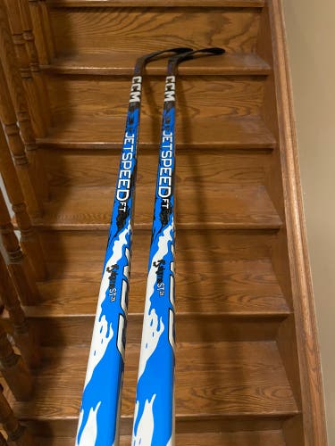 (2 Pack) Senior UNRELEASED CCM JetSpeed FT9 Pro Left Hand Hockey Stick P28 75 Flex Pro Stock