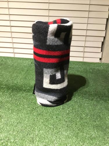 Seamus Golf Black, Red, Grey Fairway Wood Wool Head Cover