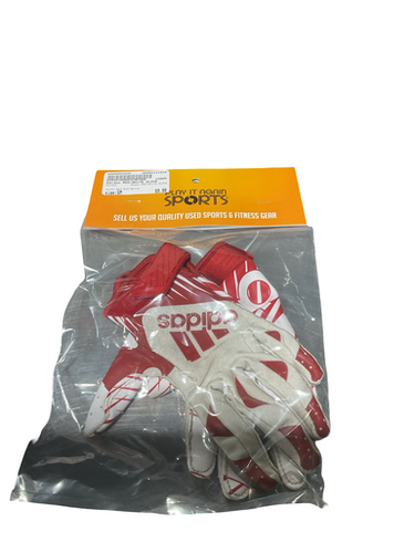 Used Adidas RED/WHITE GLOVE FB Gloves Red And White SM 11834-S000051029