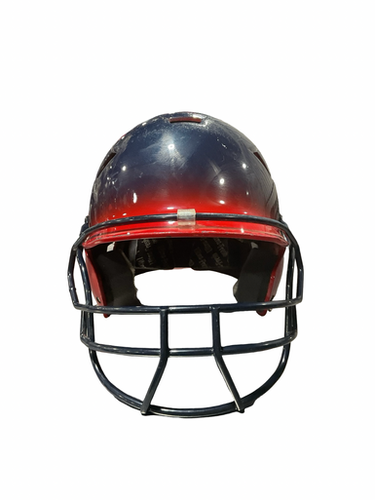 Used Schutt BLUE/RED HELMET Batting Helmet w/Mask Red One Size 11834-S000051040