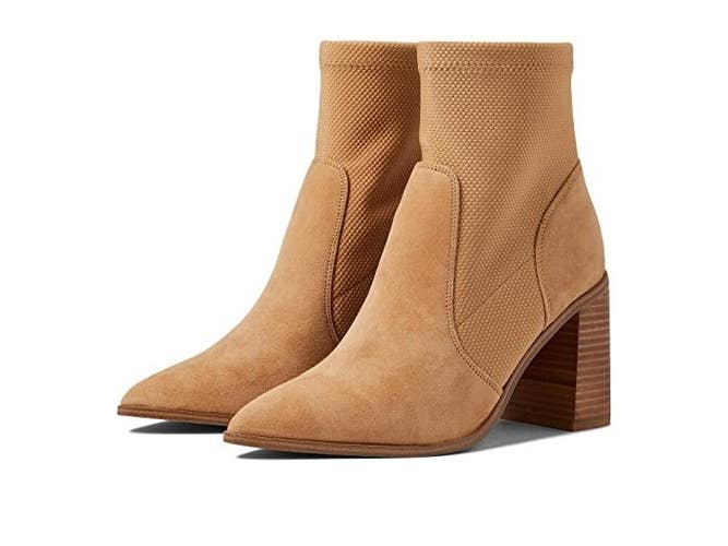 Faryl By Farylrobin Carrie Boot Women's 13 Cafe Suede Pointed Toe Bootie JOBB247