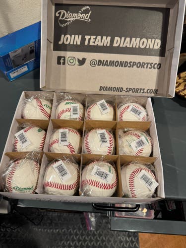 Diamond Baseballs 12 Pack (1 Dozen) (New)
