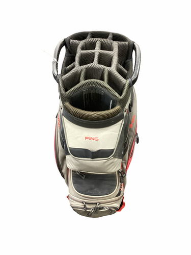 Used Ping PIONEER Mens Cart Bag Grey And Red 11613-S000182680