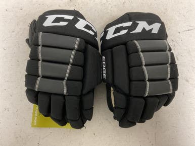 Used CCM EDGE Junior Gloves Black And White 11" 11855-S000204009