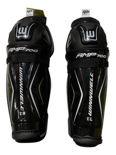 Used WinnWell AMP700 Junior Shin Guards Black 12" 11847-S000035640