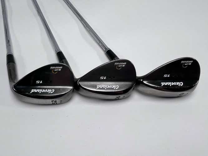 Cleveland CG15 Black Pearl Wedge Set 52* 10 | 56* 14 | 60* 12 Traction Wedge RH
