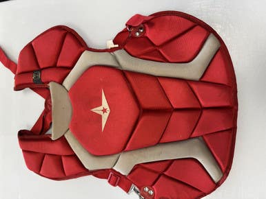 Used All-Star CHEST PROTECTOR 12-16 Catchers Chest Protector Red Intermed 11860-S000309341