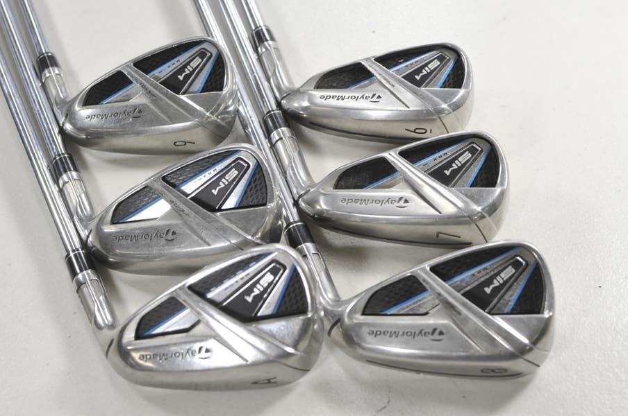 TaylorMade SIM Max 6-PW,AW Iron Set Regular Flex KBS MAX 85g Steel