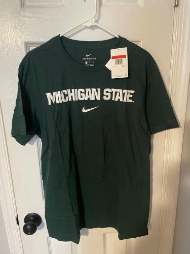 Green Large Adult Unisex Michigan State Shirt