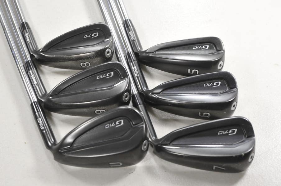 PING G710 7本セット【6、7、8、9、W（PW）、U（UW）、S（SW）】 Ping G710 5-9,UW Iron Set Regular Flex Black Dot AWT 2.0 Right
