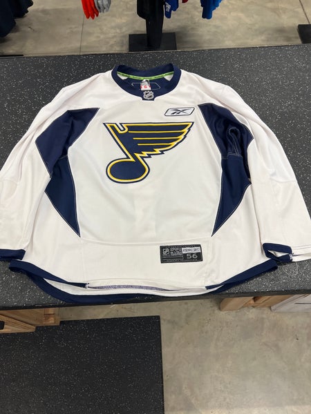 White Size 56 Men's Free Agent Jersey (Used) PRO STOCK STL BLUES practice jersey