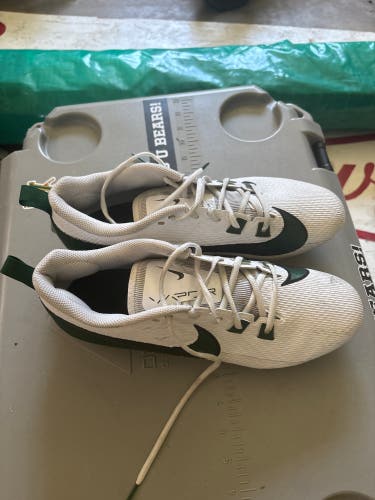 White Men's Size M 12.0 (W 13.0) Adult Nike Vapor Low Top Molded Cleats (Used)