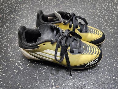 Used Adidas F50 Soccer Cleats Gold Junior 01.5 11849-S000040136