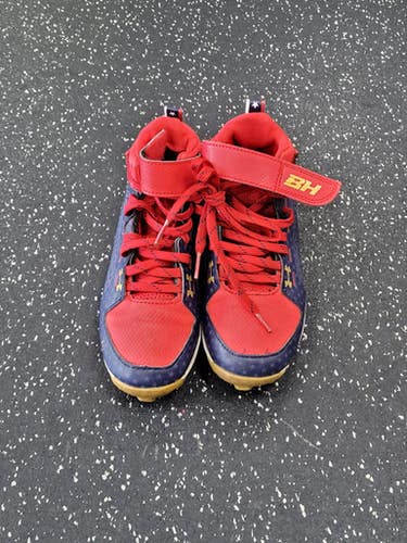 Used Under Armour HARPER Jr FB Cleats Navy Blue And Red Junior 01 11849-S000040113