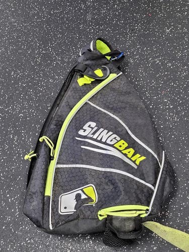 Used Franklin SLINGBAK BB/SB Player Backpack Black And Neon Green 11849-S000040027
