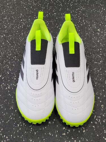 Used Adidas GOLETTO Soccer Turf Shoes White Junior 04 11849-S000039988