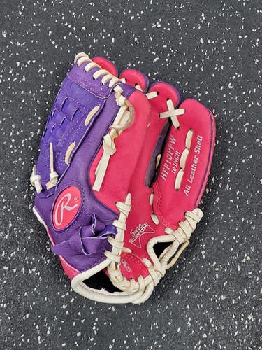 Used Rawlings HFP10PPW BB/SB Glove RH Throw Purple And Pink 10" 11849-S000039974