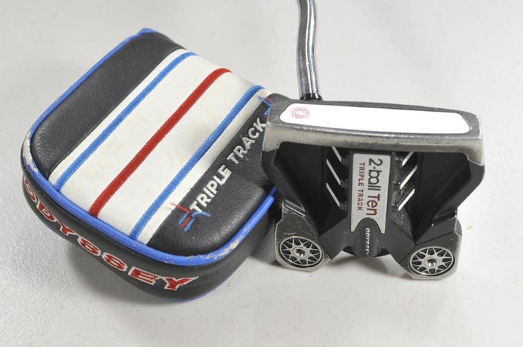 LEFT HAND Odyssey Ten 2-Ball Triple Track 35" Putter Stroke Lab Graphite #218345