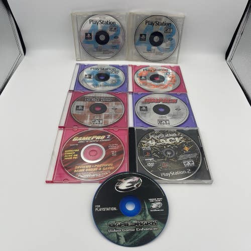 PlayStation Game Shark Video Game Enhancer / Magazine / Demo Disc Etc Bundle Lot