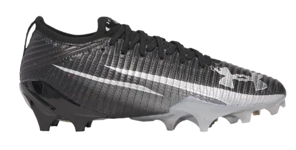 Size 10 - Under Armour Blur Pro Football Cleats Black Silver (NO BOX) 3028220-00