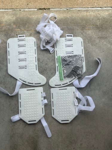 Lightly used rollerfly goalie sliders w bonus steel
