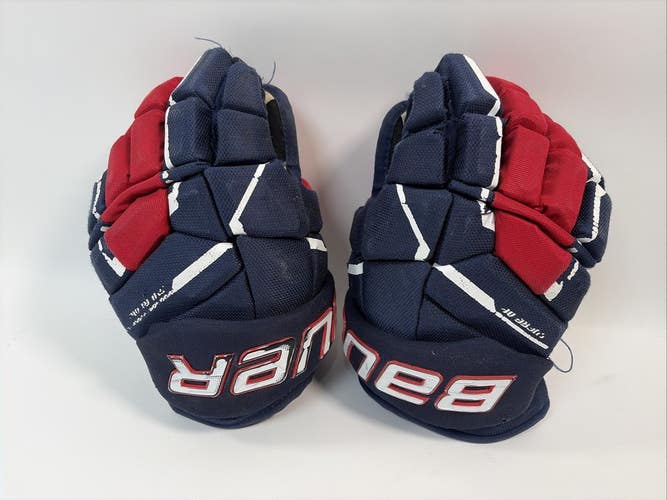 Bauer Supreme M5 Pro Ice Hockey Gloves, 13", Blue/Red