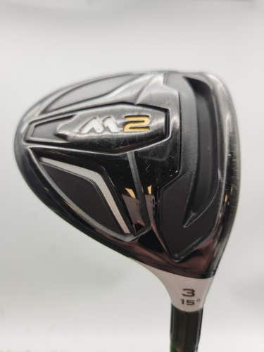 2016 TAYLORMADE M2 3 WOOD 15* STIFF FUJI PRO BLUE 73 +HC GOOD