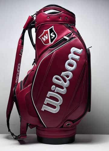 Wilson Staff Tour Staff Bag Red White Black 6-Way Divide Single Strap Golf Bag