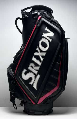 Srixon Tour Staff Bag Black Red 5-Way Divide Single Strap Golf Bag