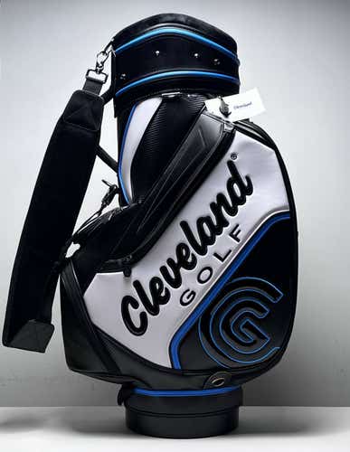 Cleveland CG Tour Staff Bag Black Blue 6-Way Divide Single Strap Golf Bag
