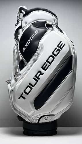 Tour Edge Exotics Staff Bag White Black 4-Way Divide Single Strap Golf Bag
