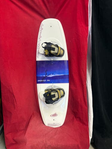 Wakeboard: Liquid Force Search 35 wakeboard 135cm. black and yellow bindings. Sz: M/L
