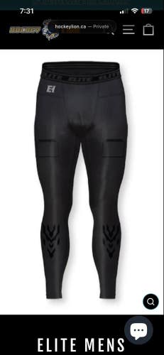 Elite Hockey Compression Pants Sr. Large W Cup Bamboo