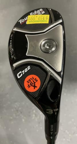 Tour Edge EXOTICS C722 19 #3 Hybrid 40" HZRDUS 6.5 Extra Stiff Flex Graphite RH