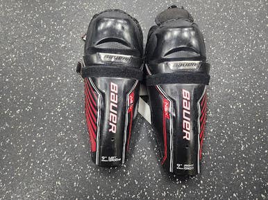 Used Bauer NSX Youth Shin Guards Black 9" 11849-S000037578