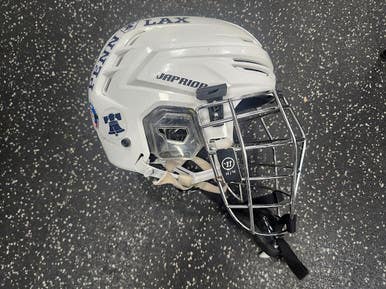 Used Warrior ALPHA ONE PRO BOX LAX Lacrosse Helmet White M/L 11849-S000037837