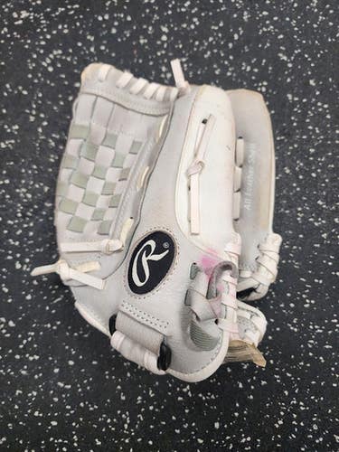 Used Rawlings HFP120GW RH Throw Fastpitch Gloves Grey 12" 11849-S000039870