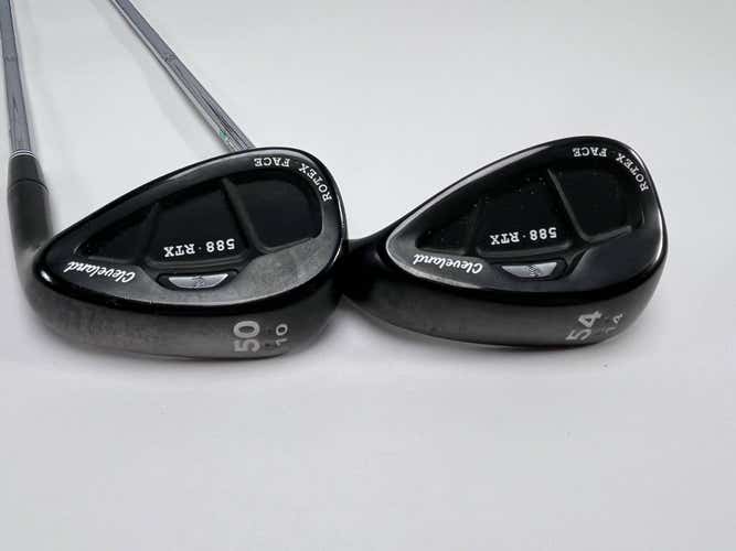 Cleveland 588 RTX CB Black Pearl Wedge Set 50* 10 54* 14 Wedge Steel Mens RH