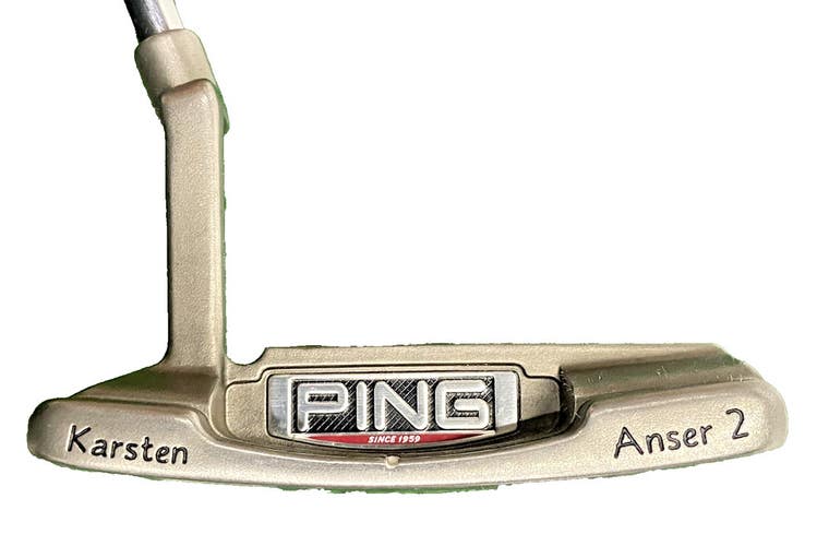 Ping Karsten Anser 2 Putter Since 1959 Black Dot RH Steel With Label 35 New Grip