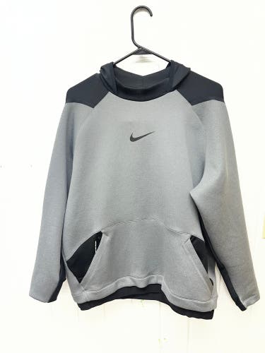 Nike Pro Men’s XL Training Hoodie Dri-Fit Gray/Black Sweatshirt Activewear