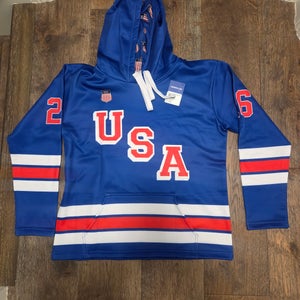 Blue Kids Unisex USA Hockey licensed 2026 Youth Large Sweatshirt (New)