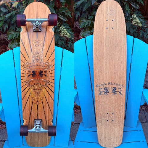 Gravity Skateboards 42” Snub Nose Complete Longboard Skateboard - Tracker Trucks