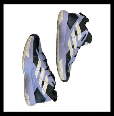 Used Adidas Basketball Shoes M Black And Carolina Blue Senior 6 11873-S000232873