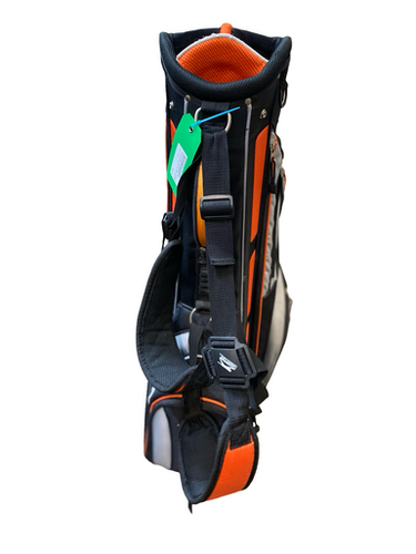 Used Slazenger BLACK AND ORANGE STAND BAG Mens Stand Bag Black 11706-S000377802