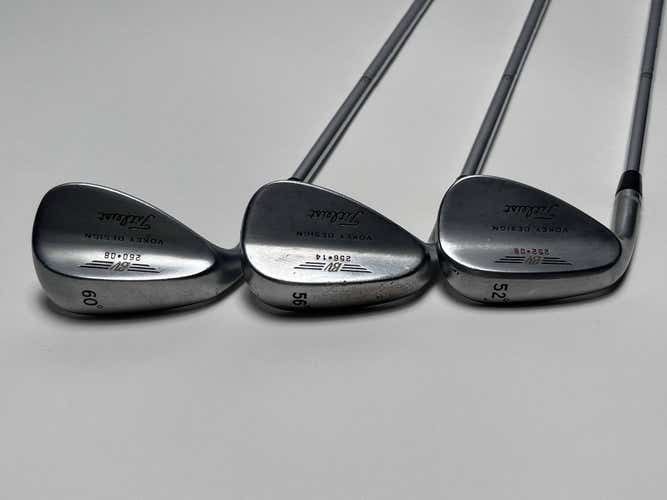 Titleist Vokey Spin Milled CC Chrome Wedge Set 52*8 | 56*14 | 60*8 S300 Stiff LH
