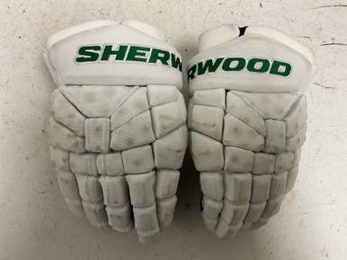 Used Sher-wood CODE TMP PRO Junior Gloves White And Green 12" 11855-S000203997