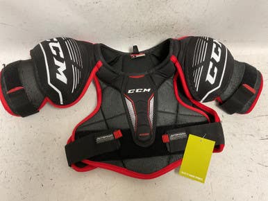 Used CCM JETSPEED EDGE Junior Shoulder Pads Black And Red LG 11855-S000203978